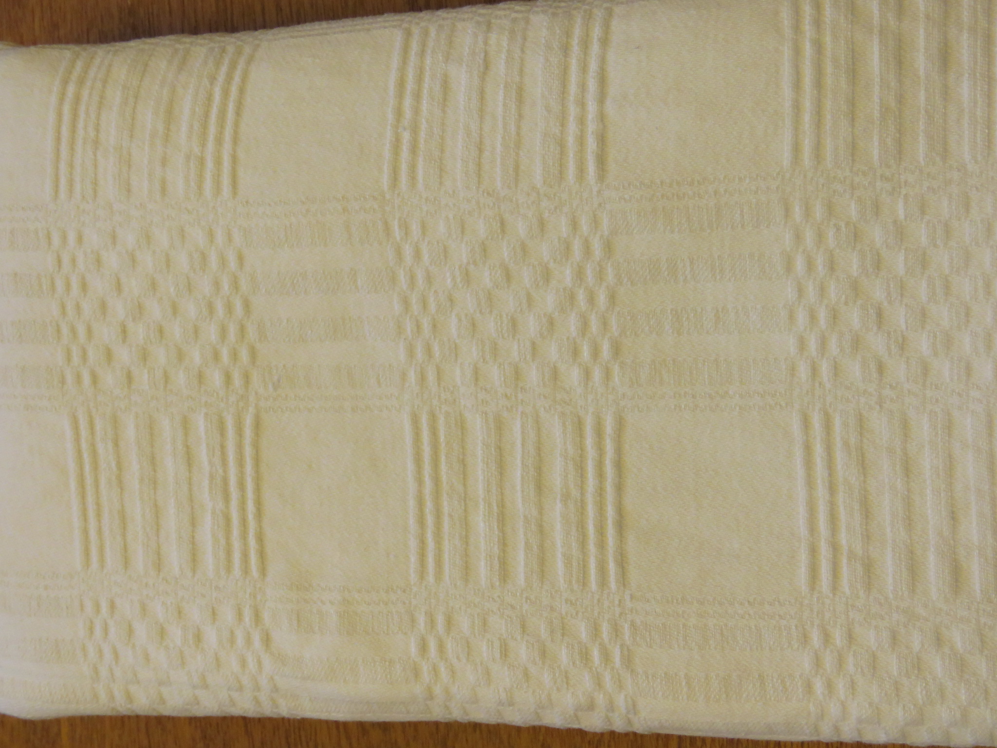 Antique Vintage Woven Tablecloth Table Cover Upholstery Fabric Square 52" x 52" (L&T-257)