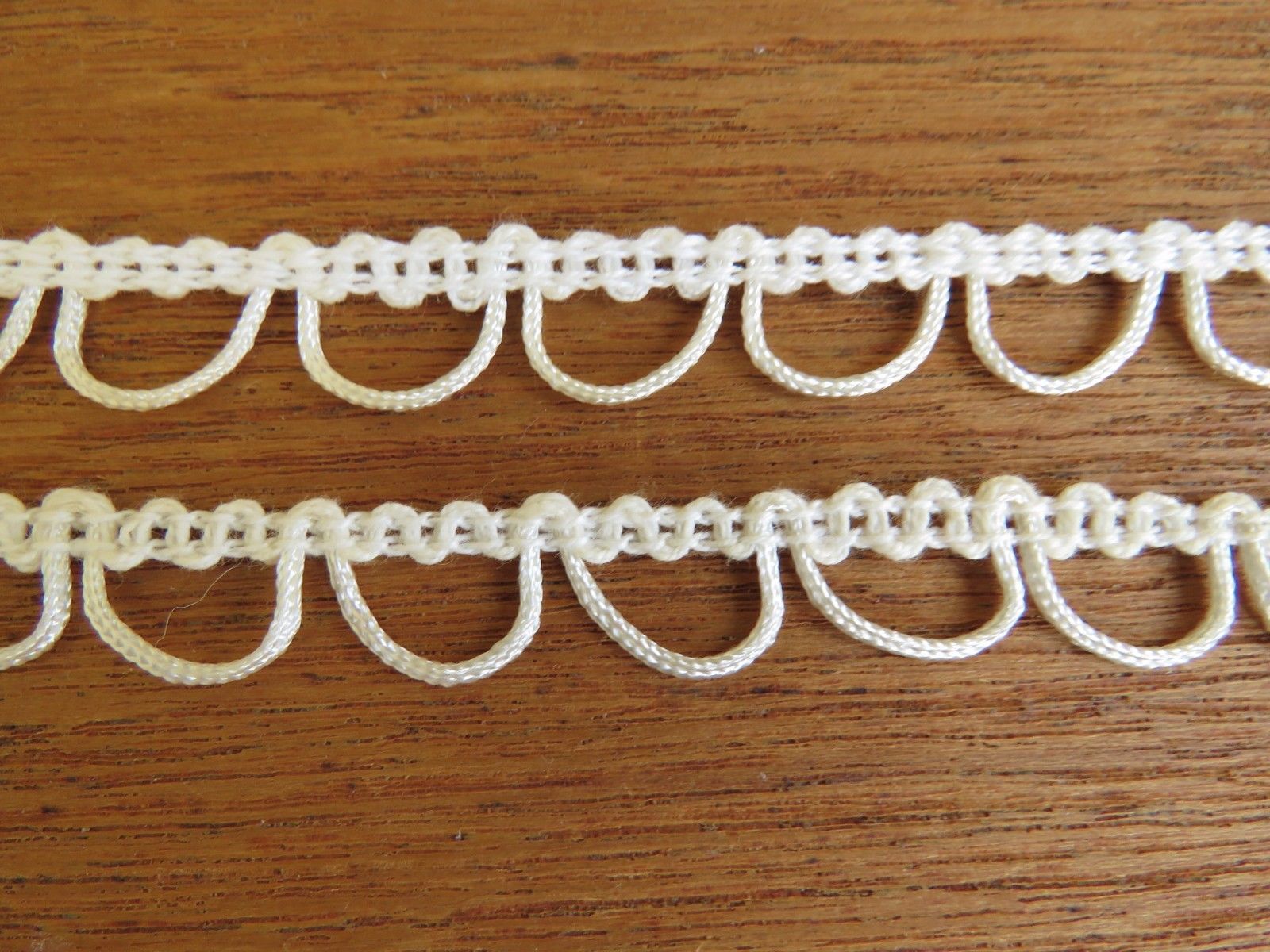 Unused Vintage Trim Loops 6 yards x 1/2" Cream Upholstery Edging Continuous Loop 1960's (LAC-151)