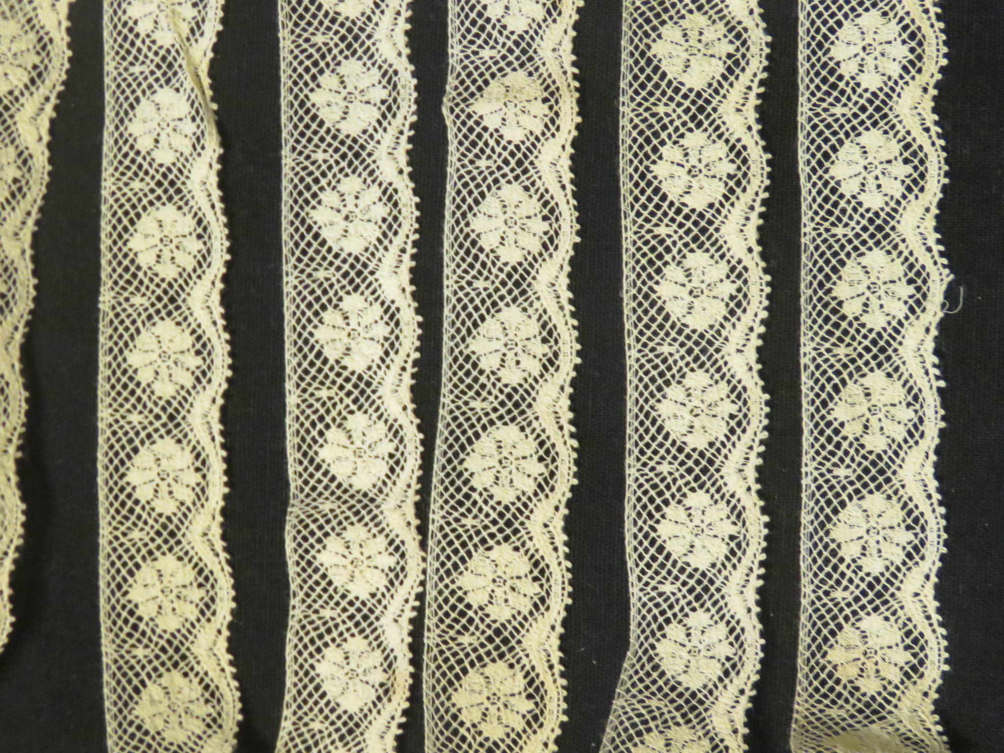 Antique Lace Trim Cotton Art Deco Circle Vintage White Picots Edging 4 yards x 6/8"  (LAC-163)