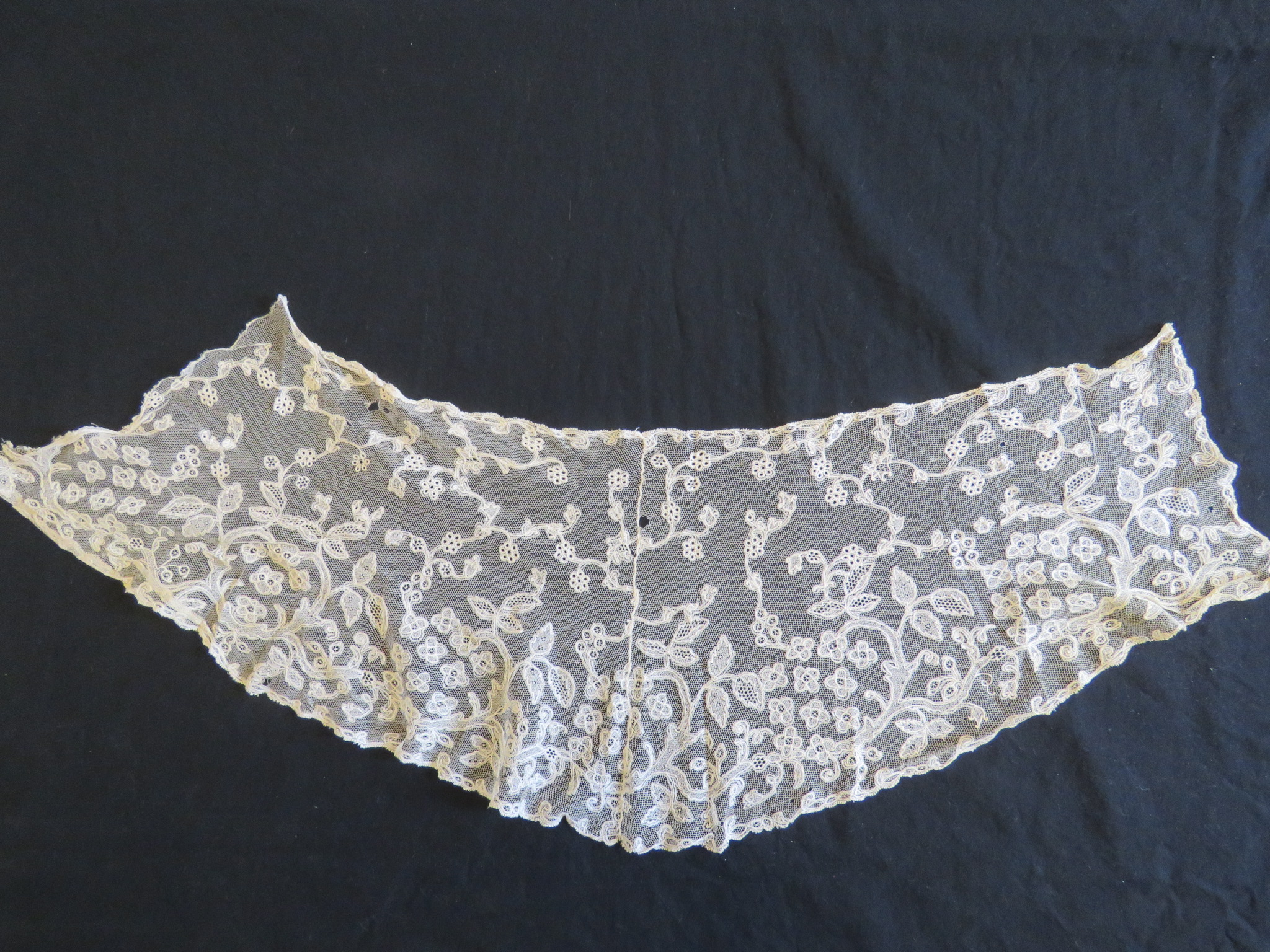 Antique Net Lace Trim Jacobean Style Distressed Holes Crafts Repurpose (LAC-342) in Lace > Crafts, Repurpose