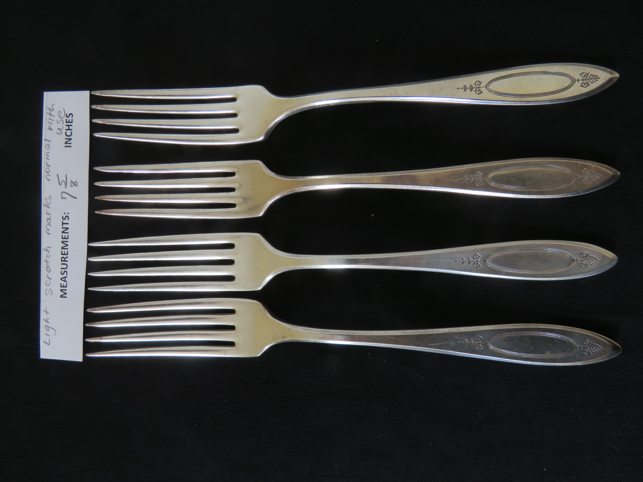 ADAM SILVERPLATE 6 Dinner Forks Community Plate Oneida Art Deco  (SIL-267)